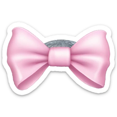 Disco ball with light pink bow sticker