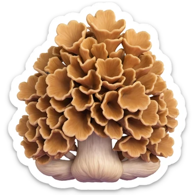 maitake hen of the woods mushroom cluster sticker
