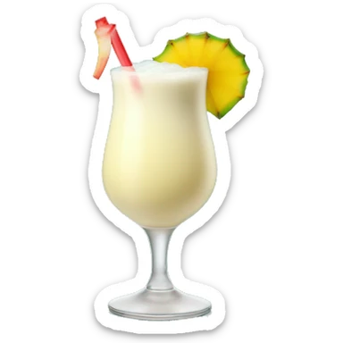 Pina colada in hurricane glass sticker