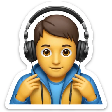 DJ with headphones sticker