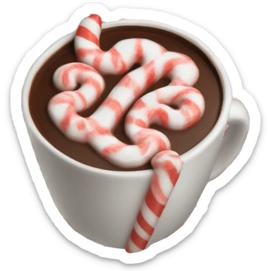 Peppermint hot chocolate sticker