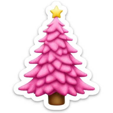 Pink Christmas tree  sticker