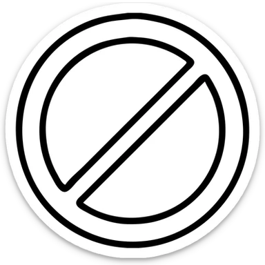 outlined prohibition sign icon sticker