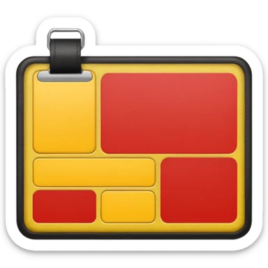 red and yellow refere card sticker