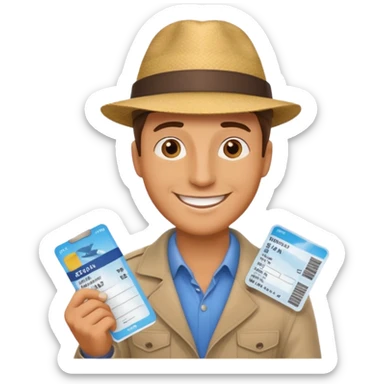 I will buy the flight ticket man sticker