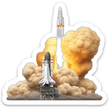 rocket launch sticker