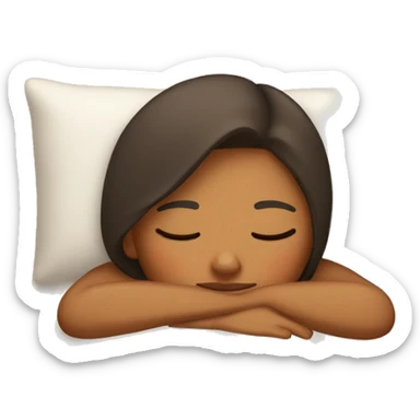 Tan skin sleeping girl sticker