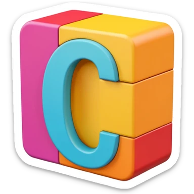 3D letter blocks, similar to alphabet blocks, to create a more dynamic and modern look. with the letter G sticker