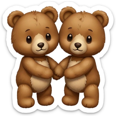 2 Teddy bears in love sticker