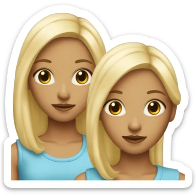 Two blonde twins  sticker
