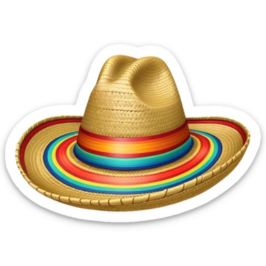 colorful traditional Mexican sombrero hat sticker