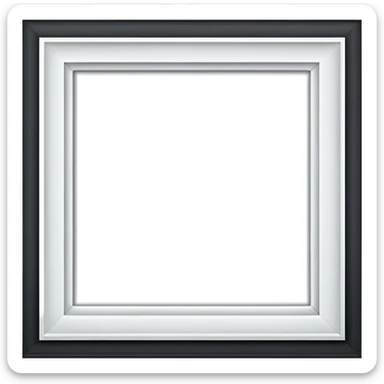 white frame sticker