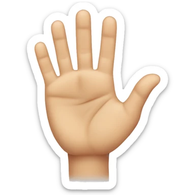 Hands open with separate little finger anf thumb sticker