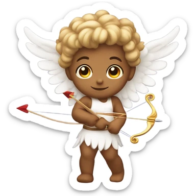Cupid angel holding a bow and arrow sticker