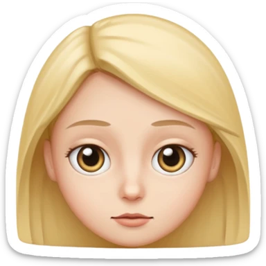 Straight face with wide eyes sticker