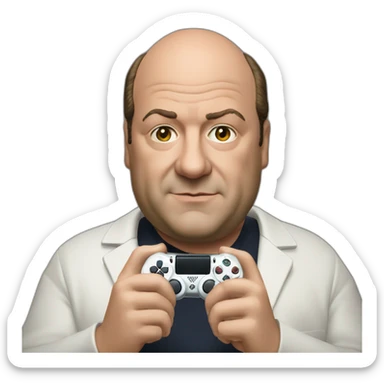 Tony soprano holding a PlayStation controller  sticker