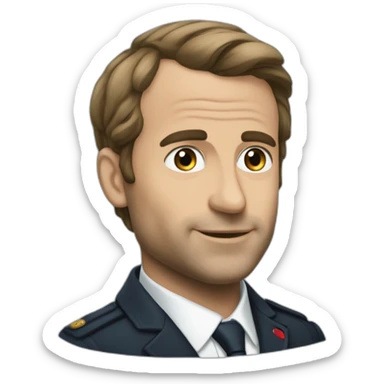 macron rigole emoji sticker