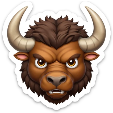 Angry buffalo sticker
