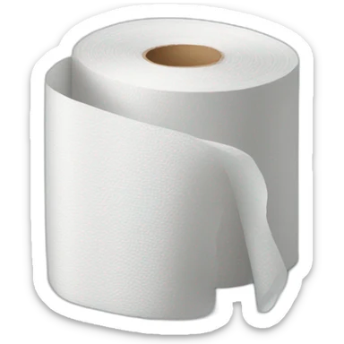 wet paper towel roll sticker