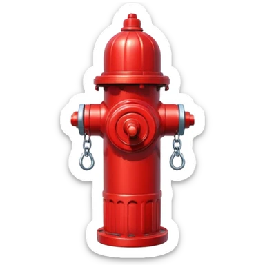red fire hydrant sticker