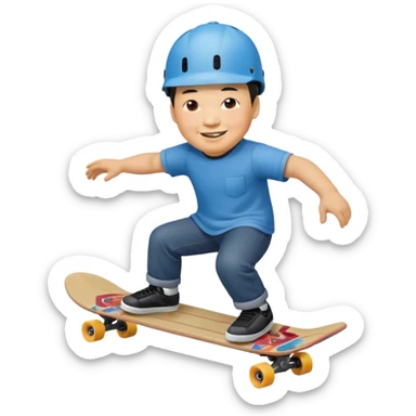 Xi Jinping riding skate board sticker