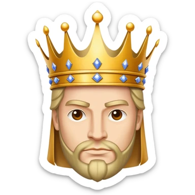 powerful overlord ruler with crown and armor sticker