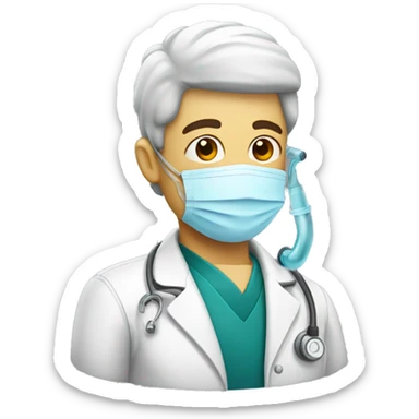 Enfermera con fumigador sticker