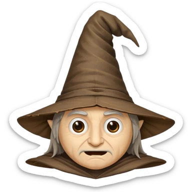 talking wizard hat inspired by the Harry Potter Sorting Hat with expressive face sticker