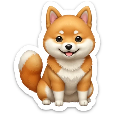 a full body of cute shiba sticker