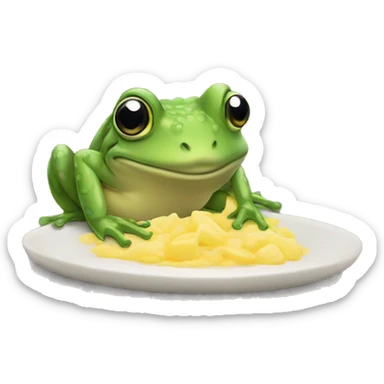 une grenouille qui mange une grenouille sticker