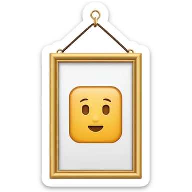 A hanging photo  sticker