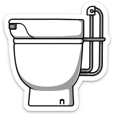 person with head in toilet bowl sticker