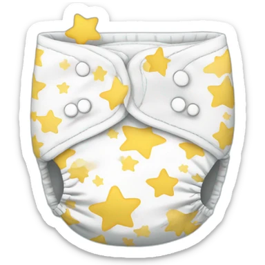 Diaper with stars sticker