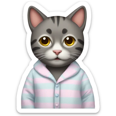 Cat in pajamas  sticker