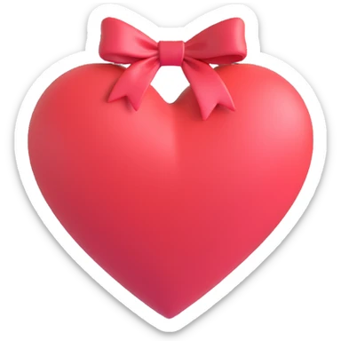heart with a bow sticker