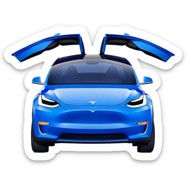 Tesla Model Y - Tesla (Model Year: 2022) (Iconic colour: Blue) sticker