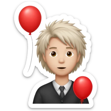 Balloon & Static Hair sticker