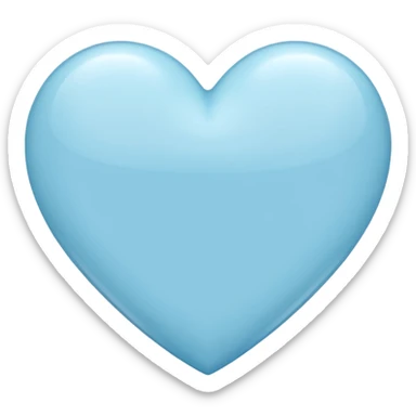 Light blue heart sticker