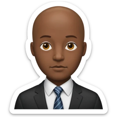 bald black men with ties sticker