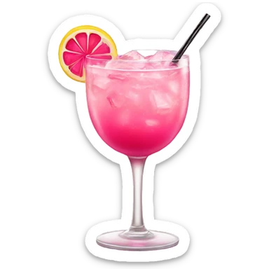 Barbie pink cocktail sticker