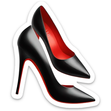 Black high heels with red soles sticker