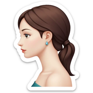woman neck in profile sticker