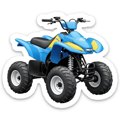 Suzuki Lt 50 Quad bike in yellow and blue sticker