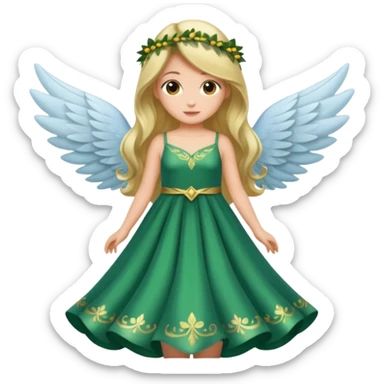 Una pradera con muchas setas y hadas sticker