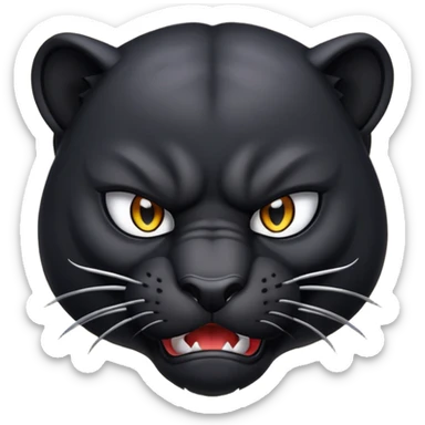angry panther animal sticker
