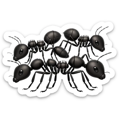 cute black ants sticker