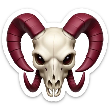 Ram skull Burgundy sticker