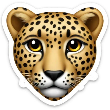 Heart iPhone cheetah  sticker