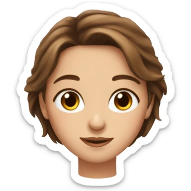 hazel eyed girl with brown hair sticker