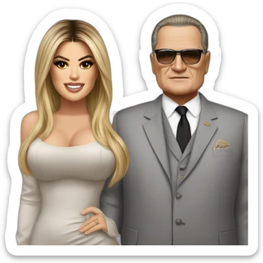 Josip Broz Tito and khloe kardashian sticker